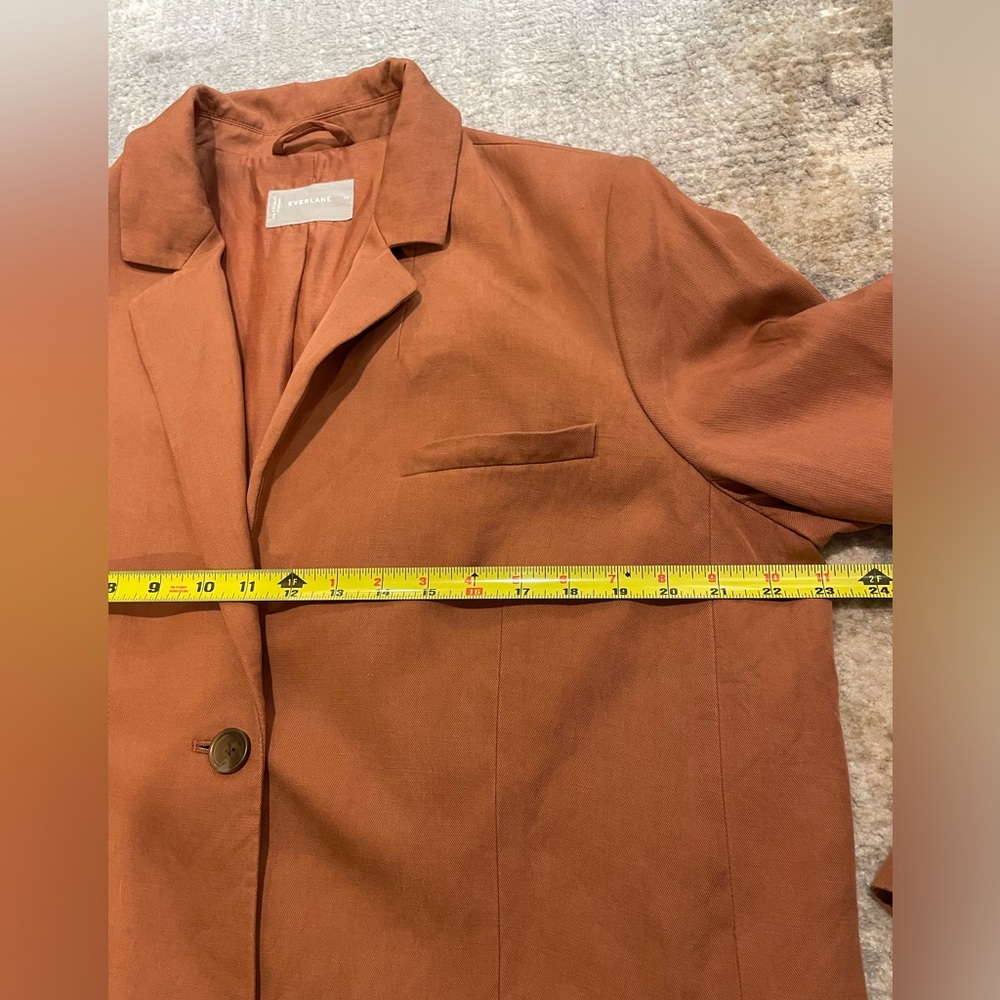 Everlane The Cotton-Linen Blazer Soft Rust Women’s Size 16 Soft Rust Color - Picture 8 of 10